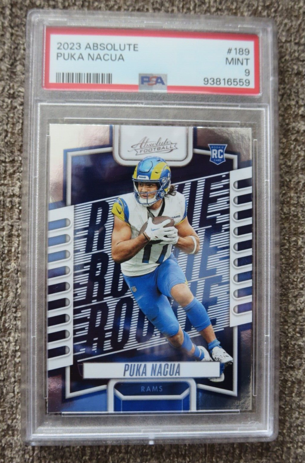 2023 Absolute Puka Nacua RC Green #189 PSA 9