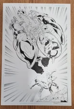 Original Art -Teen Titans Splash Page 18 Issue 61 Pencils Rodriguez Inks McKenna