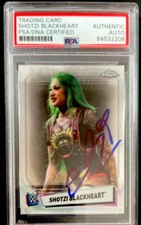 Shotzi Blackheart Signed 2021 Topps Chrome WWE Trading Card #96 PSA DNA Slabbed