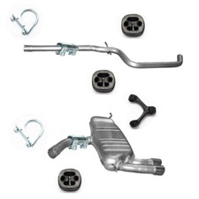 Mittelrohr Endschalldämpfer Auspuff für Seat Altea Leon 1968ccm TDi +Montagesatz