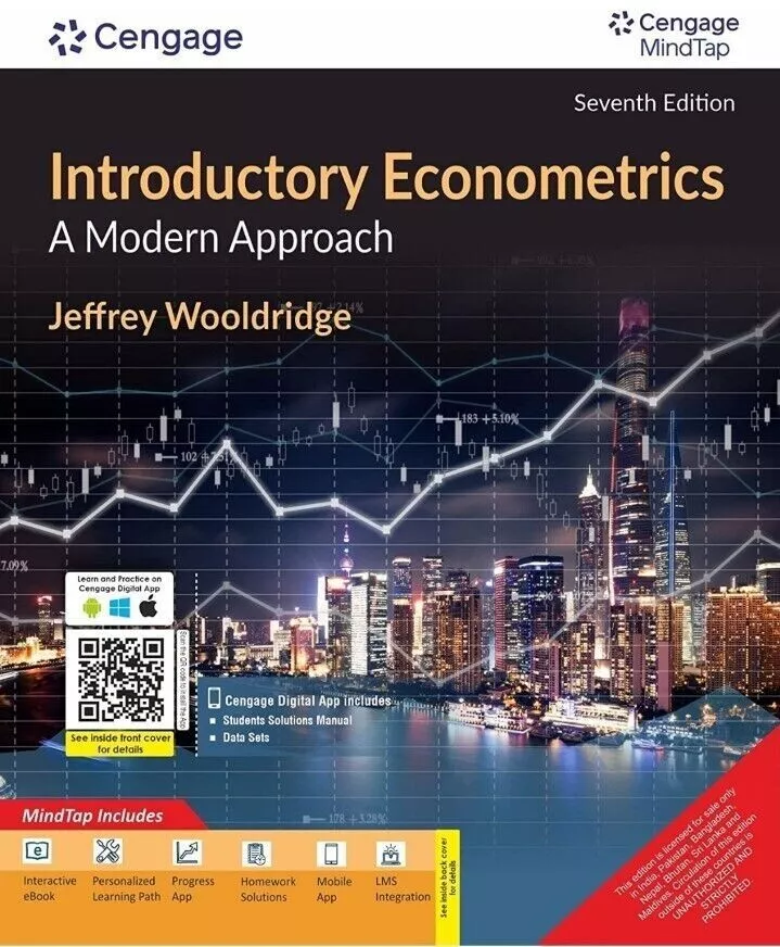 Introductory Econometrics : A Modern Approach 7e by Jeffrey Wooldridge  INT'L ED