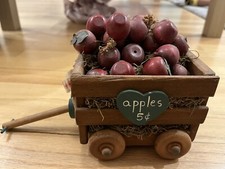 Vintage Wooden Wagon With Apples