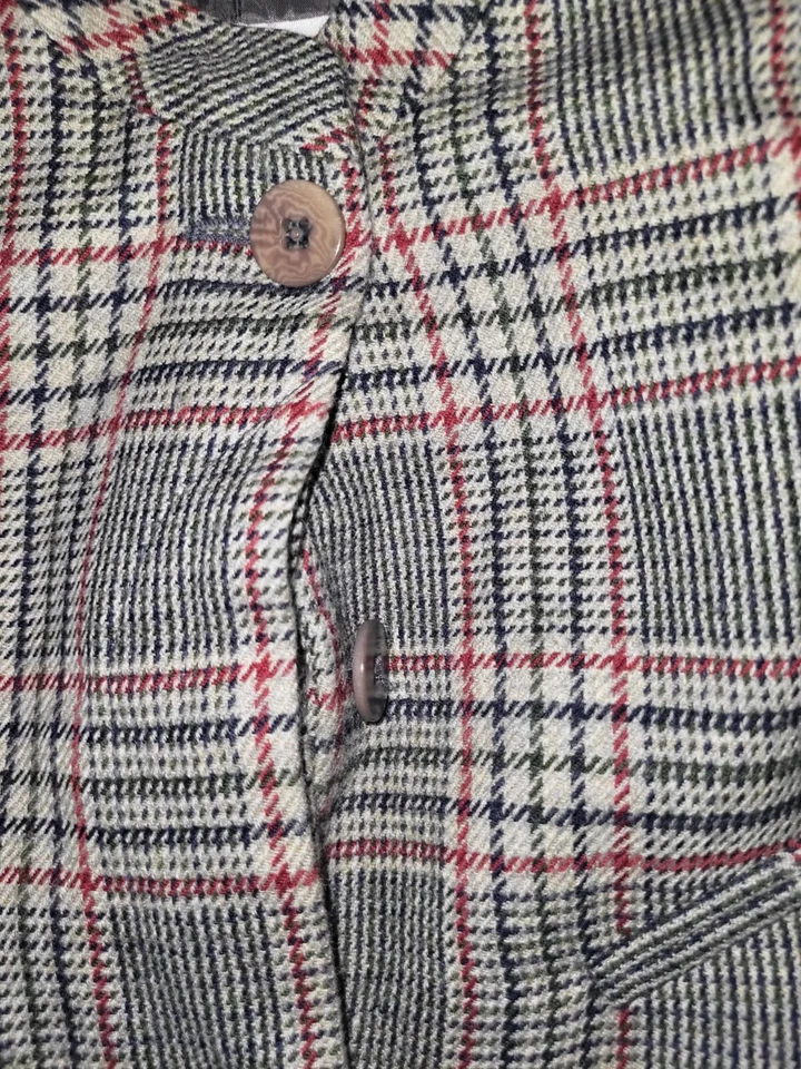 Blazer para mujer Giorgio Armani Le Collezioni de lana a cuadros 42IT 8US - multicolor Foto 4 de 4