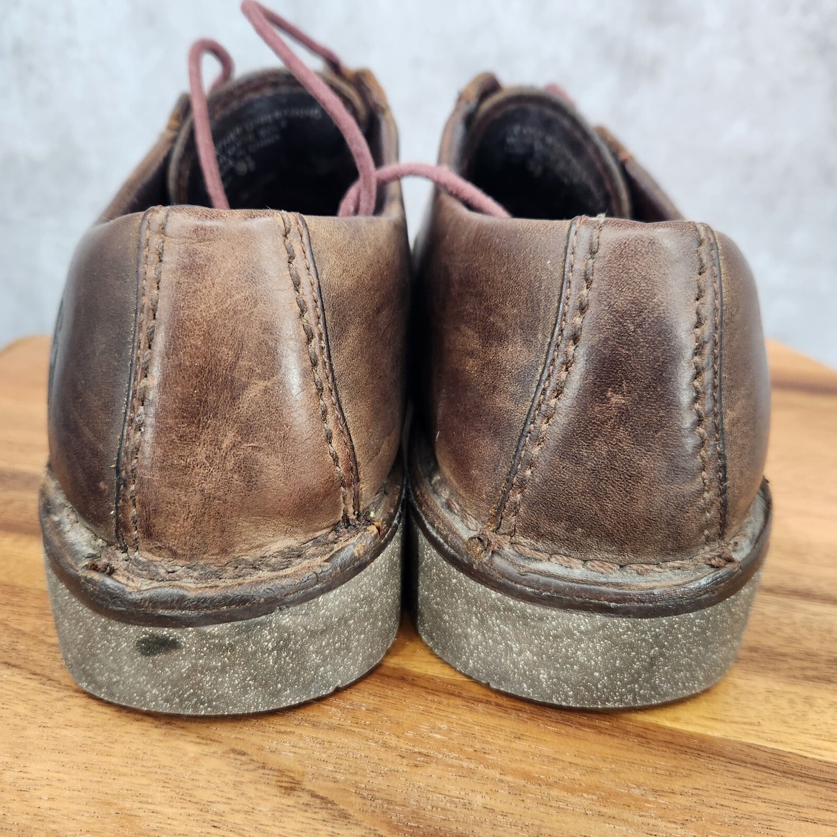 Mozo Oxford‎ Shoes Mens 9.5 Brown Leather Slip Resistant Work Shoes Casual Mens Smart Casual Lace Up Memory Foam New School Work Office  main image 4