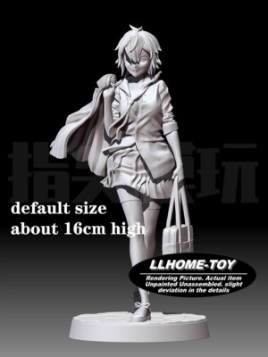 Anime Tomo lovely girl uniform stand Resin 3D Print GK Kit Figure Unpainted