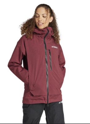 adidas Terrex Xperior 2L Insulated RAIN.RDY Jacket IB4227 Red Womens SZ S $400