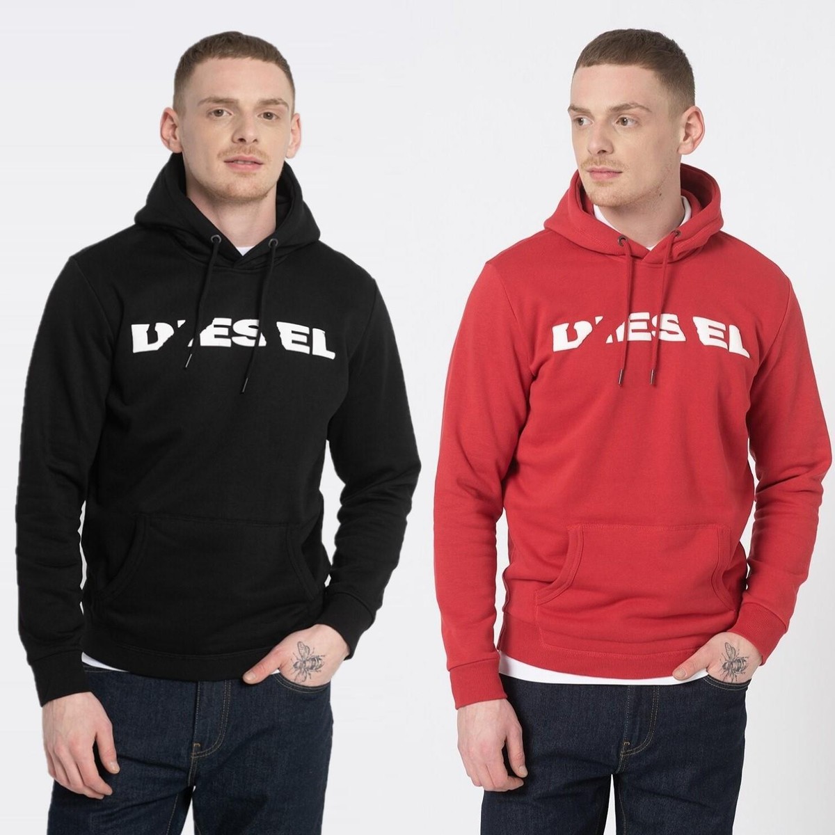 DIESEL Mens S AGNES BRO SWEAT Hoodie Pullover Fleece Hooded Sweatshirt |  eBay UK