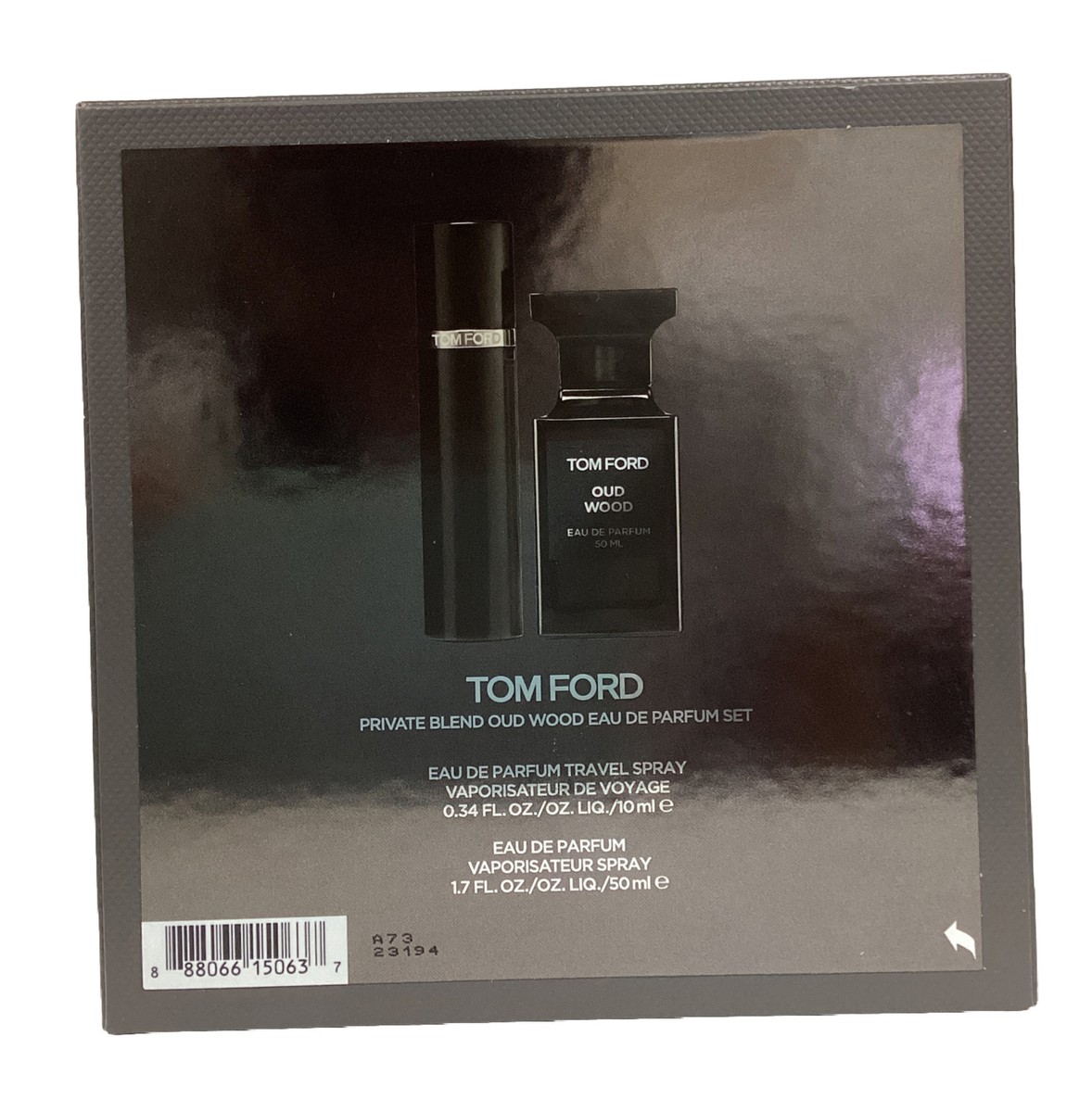 香水(男性用) TOM FORD OUD WOOD EAU DE PARFUM SET Tom Ford Oud Wood Gift Set Eau De Parfum 1.7oz + 0.34oz