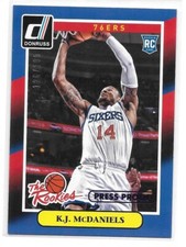 2014-15 Donruss BB Press Proof Purple The Rookies K.J. McDaniels 126/199 76ers