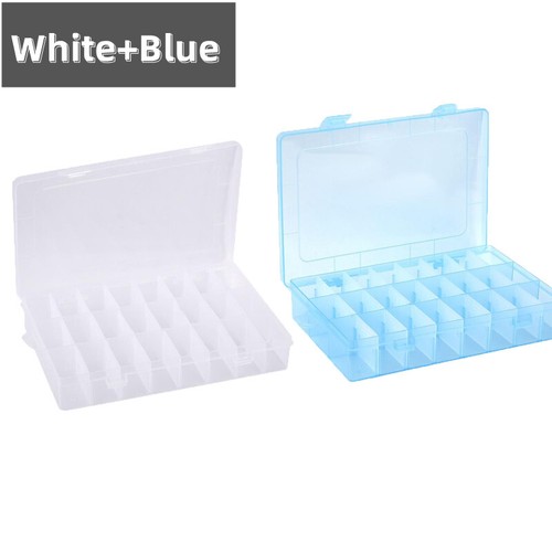 24 Grid Embroidery Thread Floss Cross Stitch Bobbins Board Organizer Storage Box - Picture 17 of 23