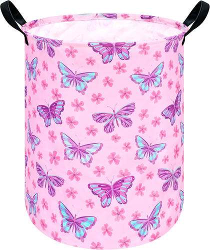 Cesta de lavandería para bebés de 19,7 pulgadas cesta de lavandería para niñas cesta de almacenamiento tela material - Imagen 11 de 12