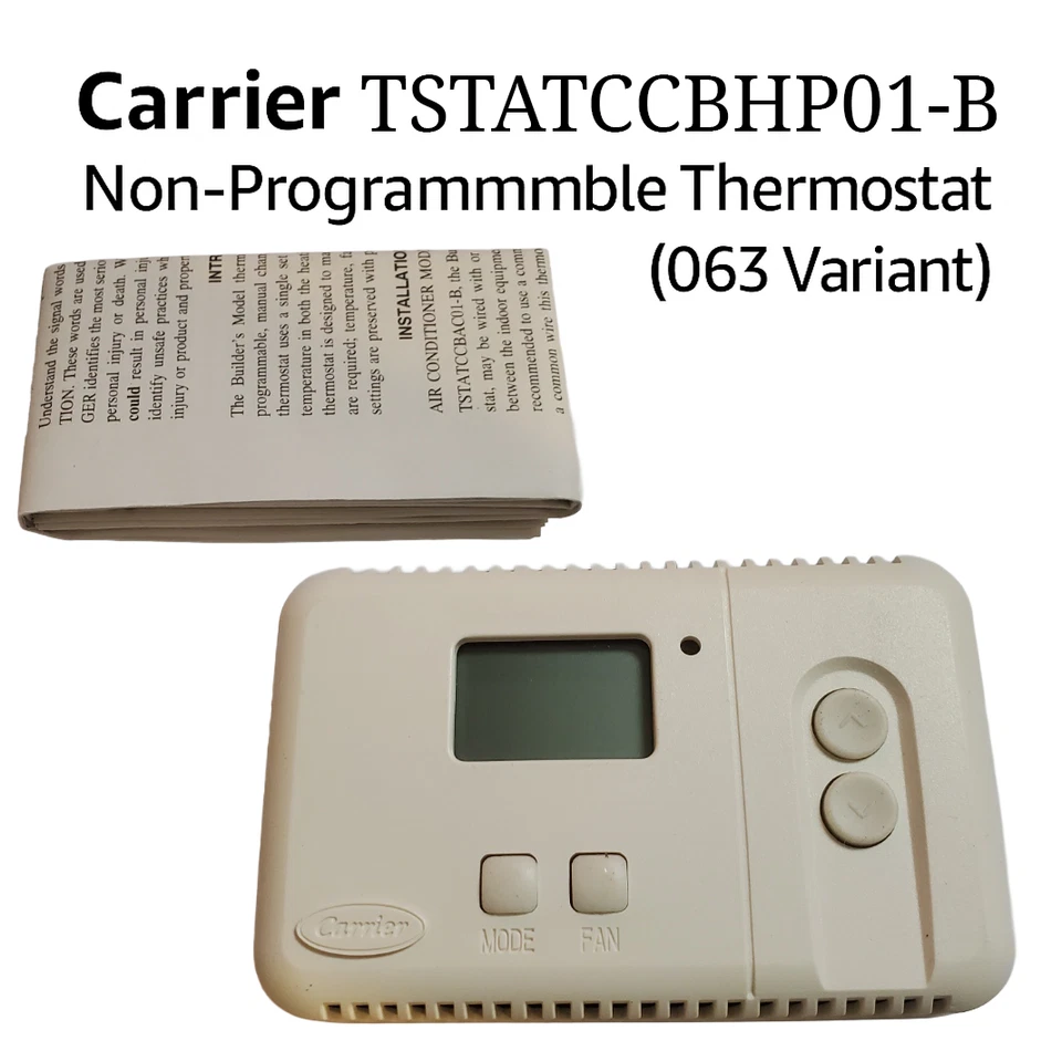 Neu Carrier TSTATCCBHP01-B nicht programmierbarer Wärmepumpenfuß Digital Thermostat - Bild 4 von 4