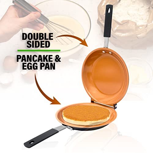 Double Sided Pan, The Perfect Pancake Maker Nonstick Copper Pancake