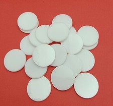 1" Precut White Circles 96 COE 20 Pieces Glass Wholesale Lot Fusing