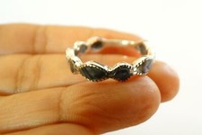 Green Paua Abalone Shell Infinity 925 Sterling Silver Band Ring Size 6 7 8 9