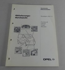 Technische Information / Ablieferungsdurchsicht Opel Monterey / Vivaro ab 2001