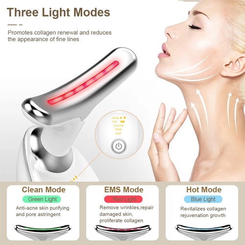Facial Massager EMS Facial Microcurrent Anti-aging Facial Massager Red Light The - Picture 4 of 16