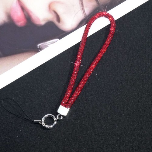 Bling Bling Rhinestone Phone Lanyard Glitter Wrist Straps Phone Accessories - Photo 15 sur 16