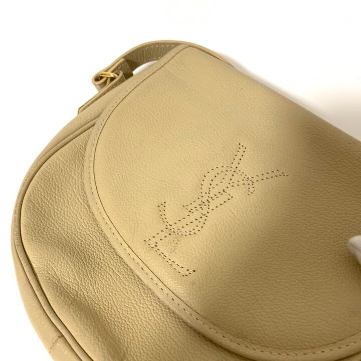 Borsa a tracolla Yves Saint Laurent punto YSL tracolla pelle beige usata