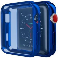 For Apple Watch 44mm Series SE 6 5/4 Full Screen Protector Shockproof Cover Case