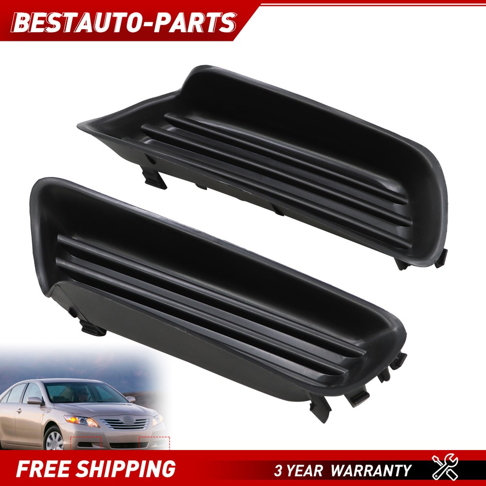 2007-09 Toyota Camry Front Bumper Fog Light Covers Pair New
