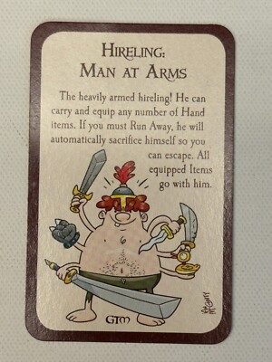 MUNCHKIN PROMOTIONAL CARD HIRELING MAN AT ARMS