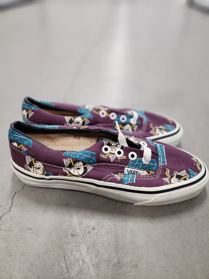 Zapatos de Lona Vintage Hechos en Estados Unidos VANS Auténticos ERA Mighty Ducks 6.5 EE. UU. De Colección Foto 3 de 4