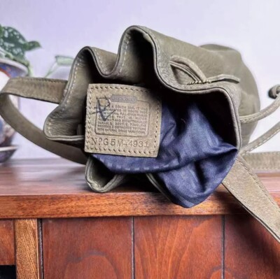 Vintage 90s dark green coach bag 4931, drawstring bucket bag | eBay