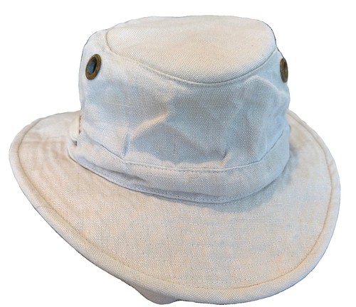 Tilley Endurables Hemp Hat Medium Natural Beige Sun Safari Hiking Made in Canada