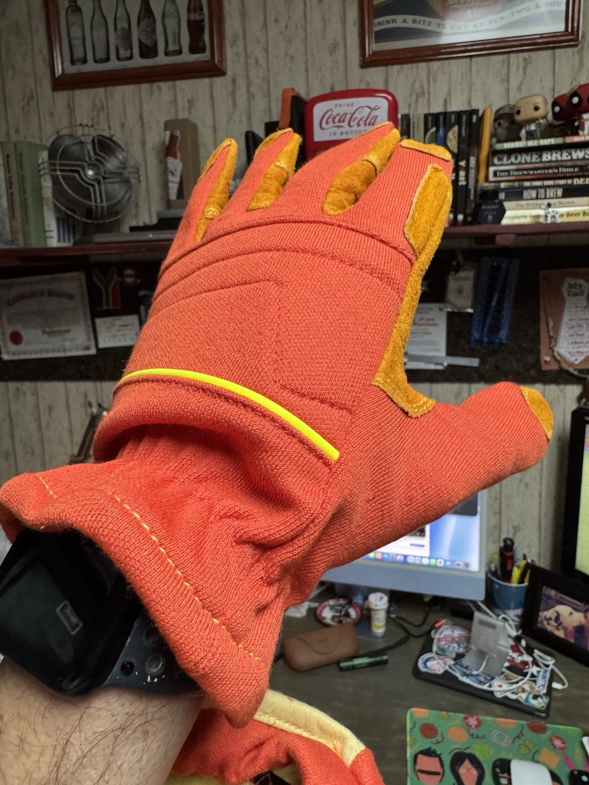 Firefighter Rescue Insulated Fabric and Leather Gloves MEDIUM