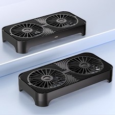 Quiet USB Fan Coolers Base High Airflow for Modems and Set Top Boxes 29x14cm