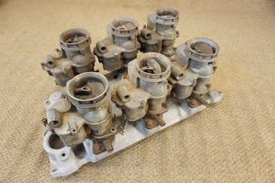 Edelbrock ML C67 SB Chev 6x2 Aluminum Intake Manifold Stromberg 97 265 283 327