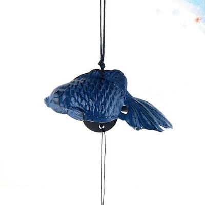 Japanische CHIME Iron Hanging Fish Ornament Room Anhängerdekor (blau)