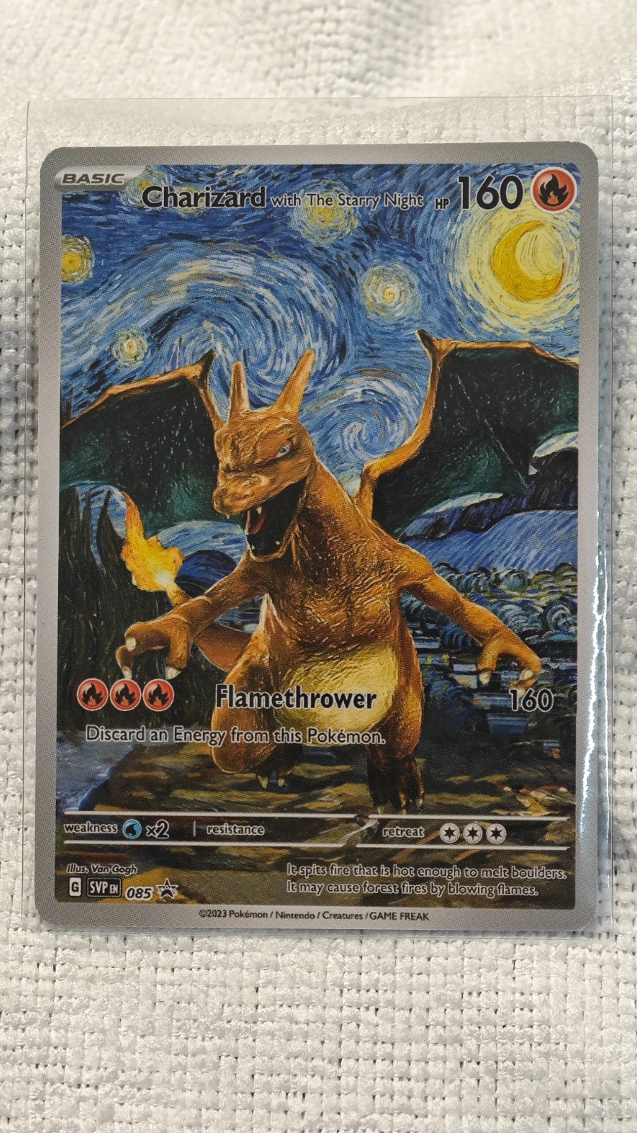 Pokemon art card Charizard portrait