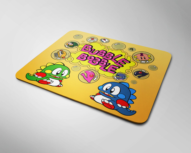 Bubble Bobble Atarist Amiga Spectrum  c64  Arcade commodore  Mouse Mat Pad