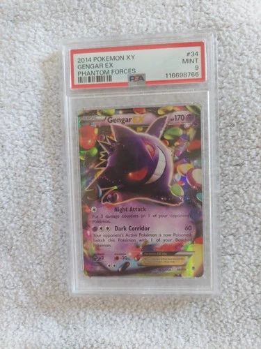 2014 Pokemon XY Gengar EX Phantom Forces #34/119 PSA 9 Mint!