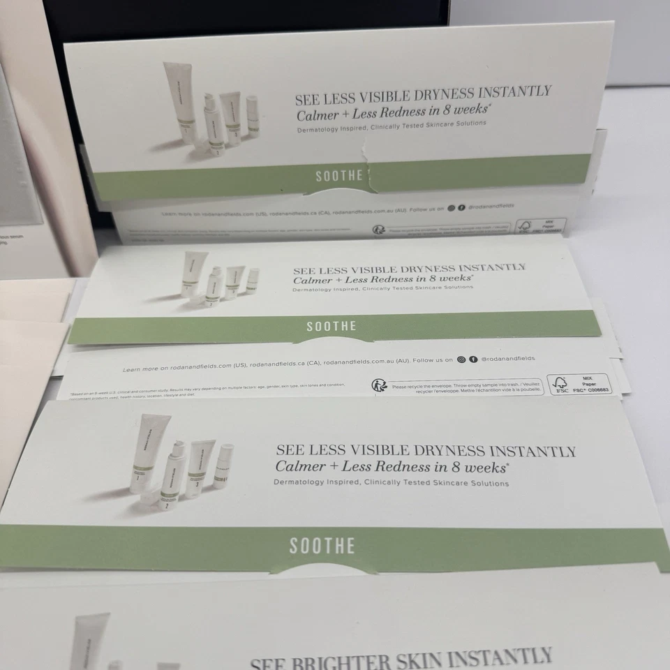 Rodan + Fields Skincare Regimen Various (11) Sample Packs TOTAL RF SERUM Travel - Image 2 of 4