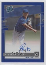 2020 Panini Donruss Optic Blue Prizm 53/75 Adbert Alzolay #RRS-AD Auto 07fs
