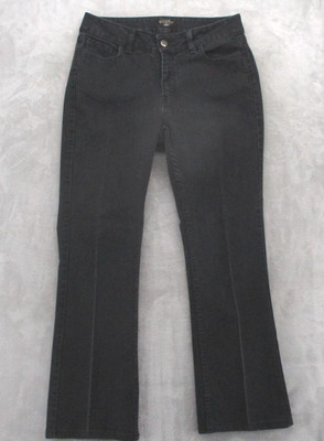 Riders By Lee Jeans Womens 12 Black Midrise Bootcut Stretch Denim Pants Casual