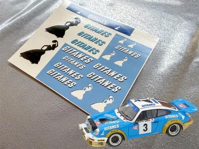 Kit de décalcomanies 1/18 Porsche 911 style Gitanes - Photo 1/2