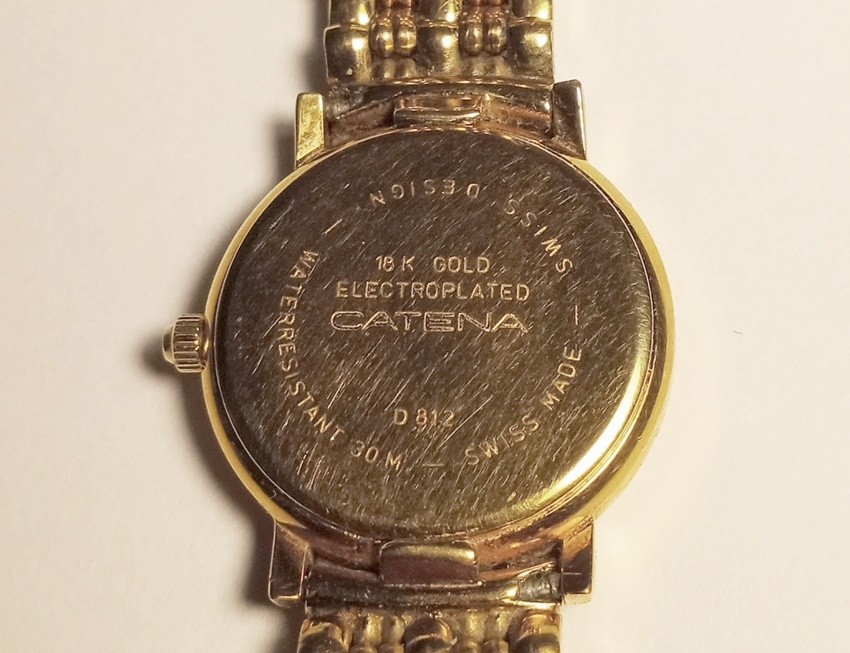 Catena 18k Gold Electroplate Quartz Swiss Made Ladies Watch | eBay
