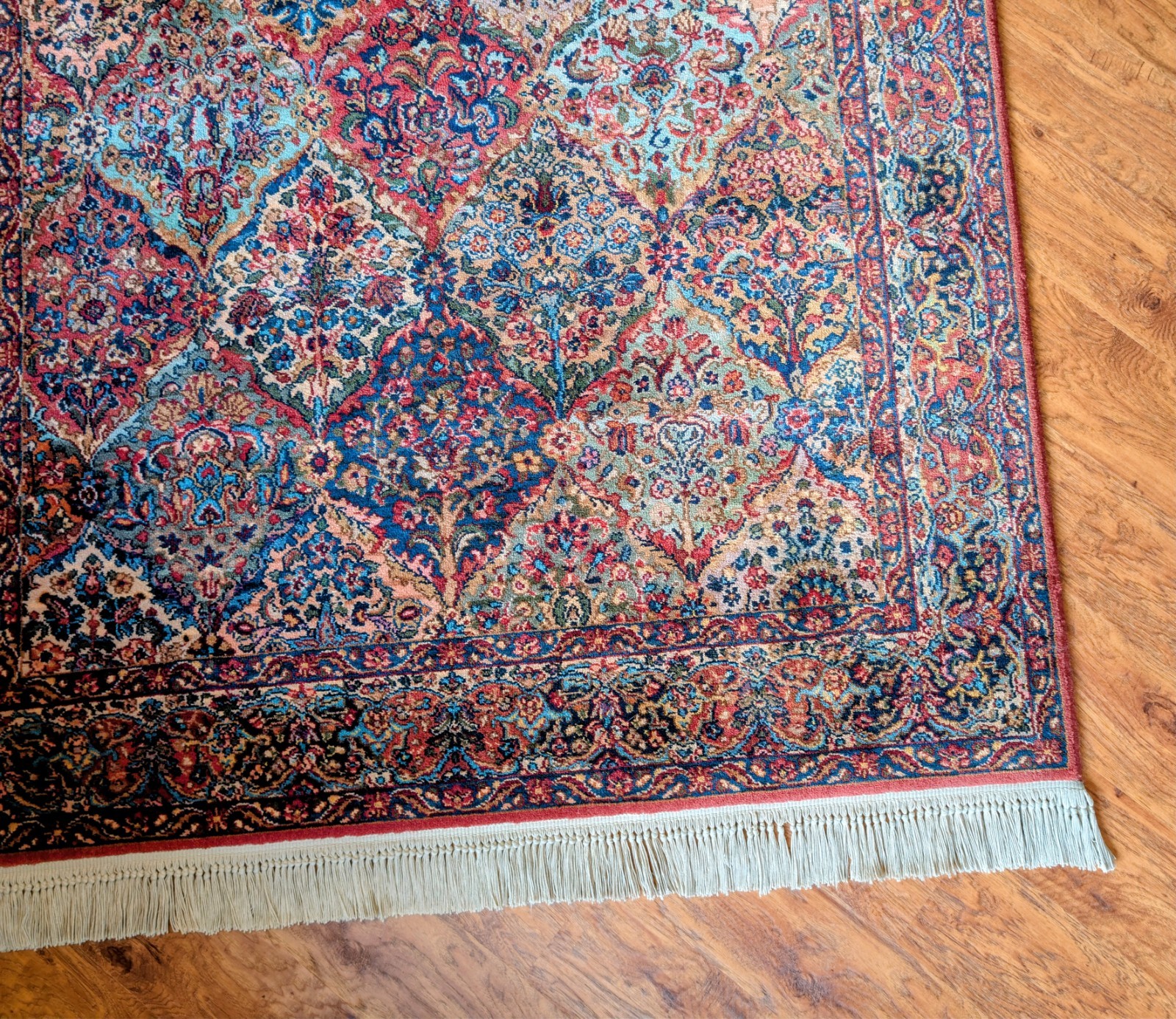 Karastan Vintage Kirman Wool Rug Large 6x9 Professionally Cleaned Estate Find