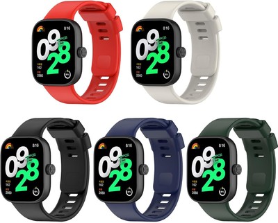 Bands for Xiaomi Redmi Watch 5pcs (red,light gold/starlight,black,blue,green) 