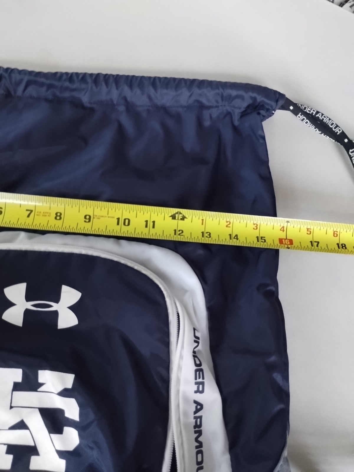 Under Armour Sackpack Drawstring backpack Blue Wh… - image 6