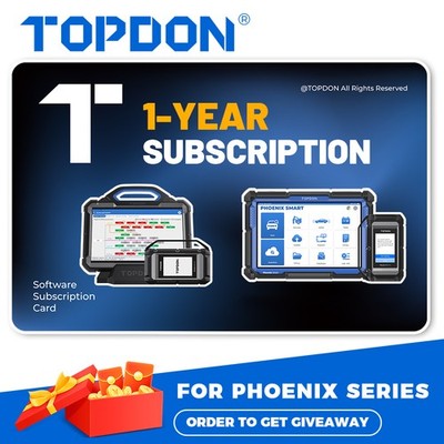 TOPDON Phoenix Max Smart 1Y Software Update Service Renewal Subscription Card