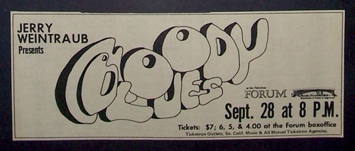 Moody Blues Every Good Boy Deserves Favour Era The Forum L.A. 1971 Concert Ad