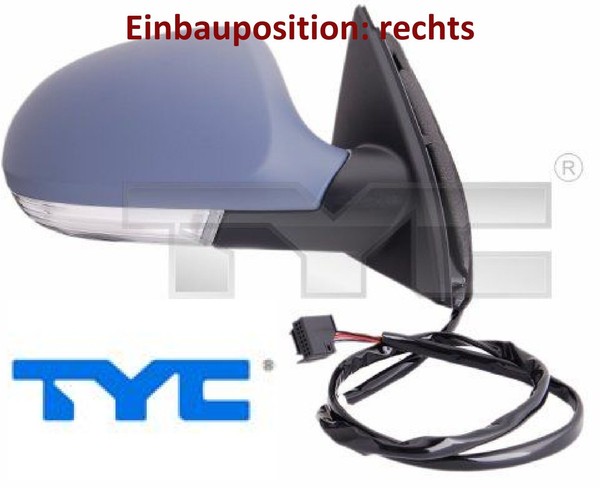 Tyc 337-0135 AußEnspiegel Rechts Spiegel AußEn FüR Vw-image