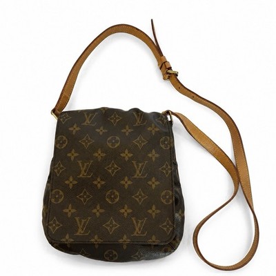Authentic Louis Vuitton Musette Salsa Crossbody Brown Canvas Bag