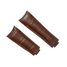 20MM CURVED LEATHER STRAP BAND FOR ROLEX DAYTONA 16518 16519 116518 116519 BROWN