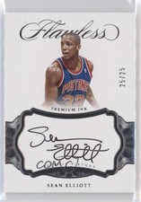 2016-17 Panini Flawless Premium Ink 25/25 Sean Elliott #PI-SE Auto 3d3